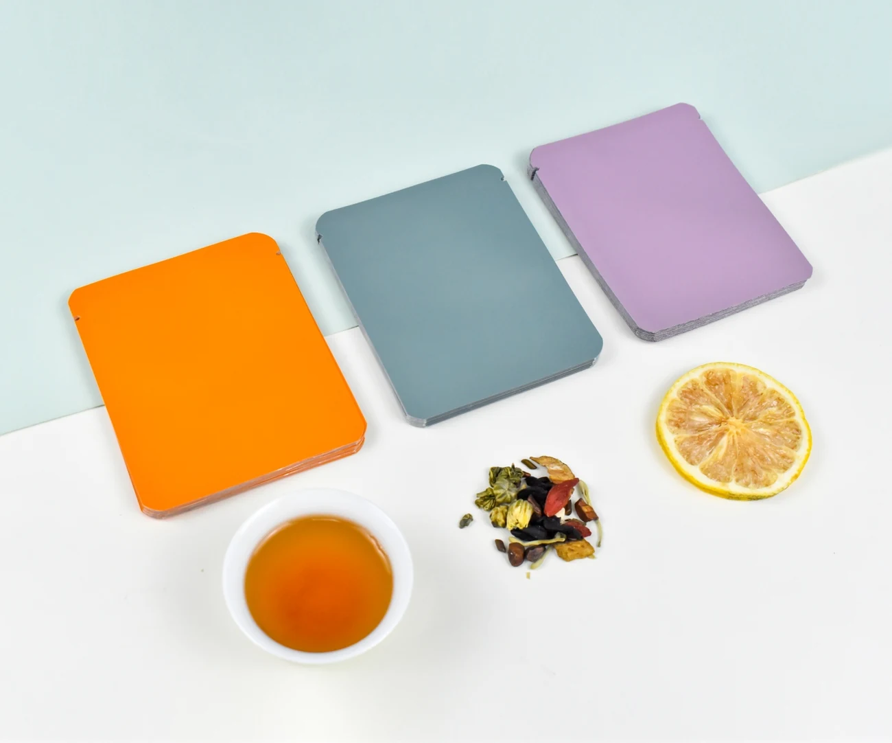 Printed individual tea packaging sachets
